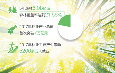 全球森林資源中國增長最多 林業(yè)總產值首破7萬億