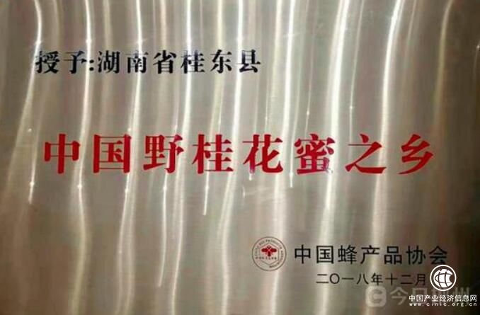 湖南省桂東縣被授予“中國野桂花蜜之鄉(xiāng)”