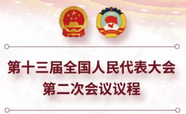 十三屆全國人大二次會(huì)議議程來了