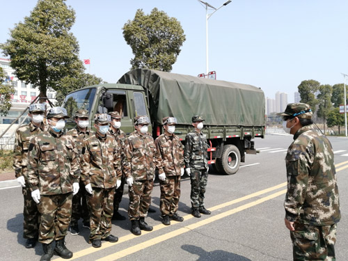 抗擊疫情 湖北省自然災(zāi)害工程應(yīng)急救援基地組建運(yùn)輸分隊(duì)