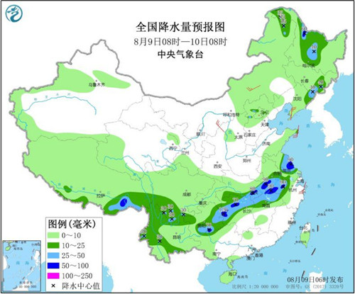 江漢江淮等地有強(qiáng)降雨 江南華南等地有高溫天氣