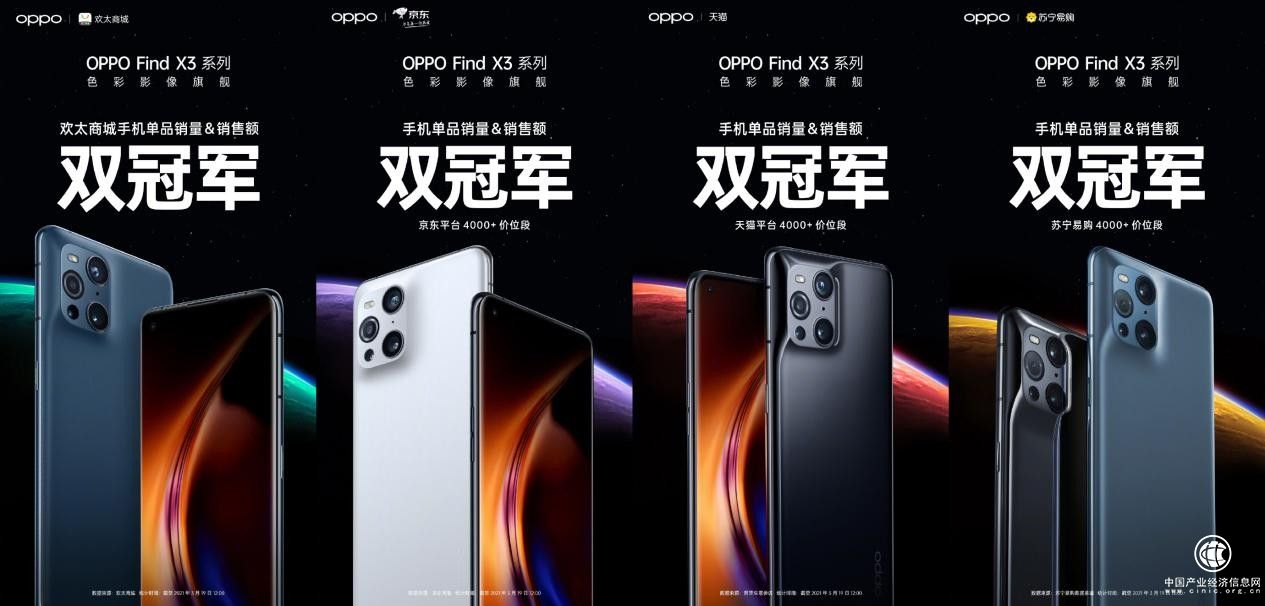 OPPO Find X3系列首銷兩小時戰(zhàn)績斐然，拿下多個平臺銷冠