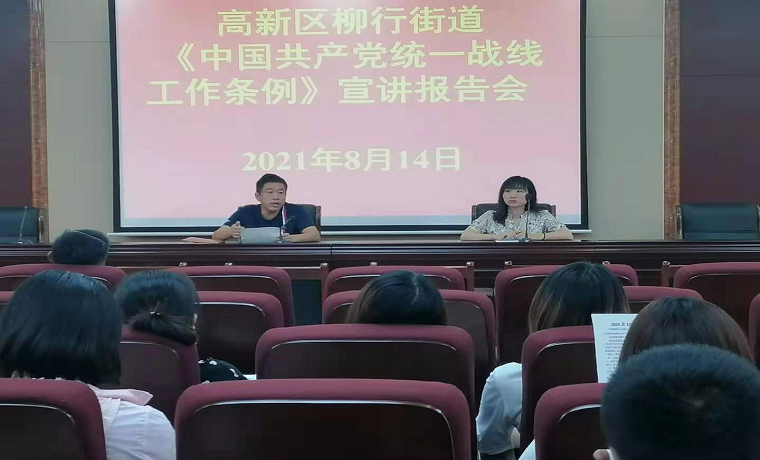 濟寧高新區(qū)柳行街道舉行黨史學(xué)習(xí)教育暨《中國共產(chǎn)黨統(tǒng)一戰(zhàn)線工作條例》宣講報告會