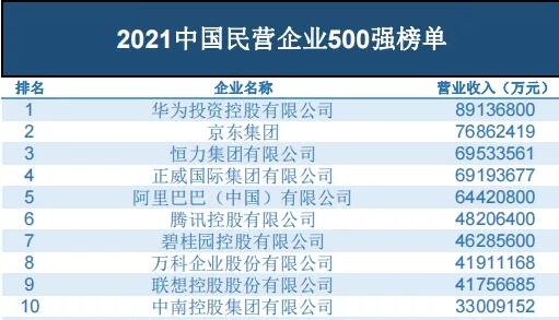 更大 更強(qiáng)！從中國民營企業(yè)500強(qiáng)榜單看突破