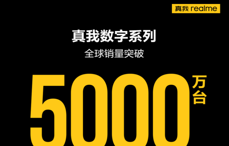 智能手機(jī)品牌真我數(shù)字系列全球銷量突破5000萬臺