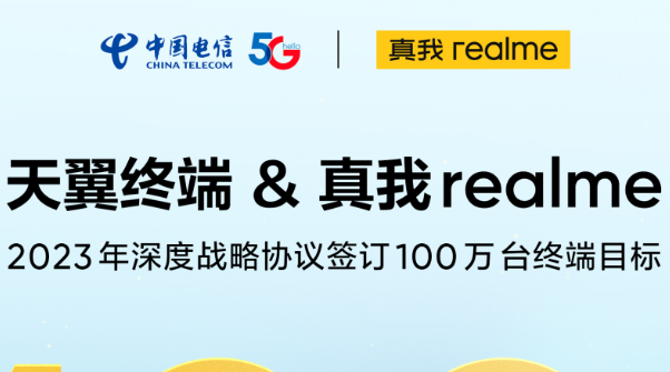 真我realme與天翼電信深化戰(zhàn)略合作 2023年實現(xiàn)100萬臺銷量目標