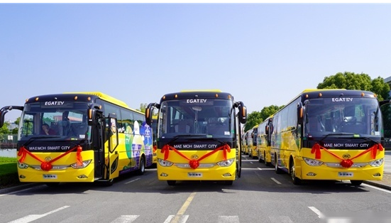 安凱純電動(dòng)客車批量出口泰國(guó)