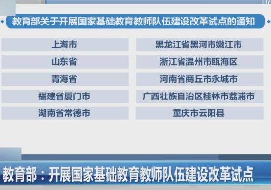 教育部啟動(dòng)實(shí)施國(guó)家基礎(chǔ)教育教師隊(duì)伍建設(shè)改革試點(diǎn)